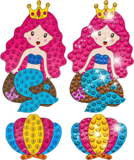 Autocollants scintillants avec motifs d’océan et de fées marines