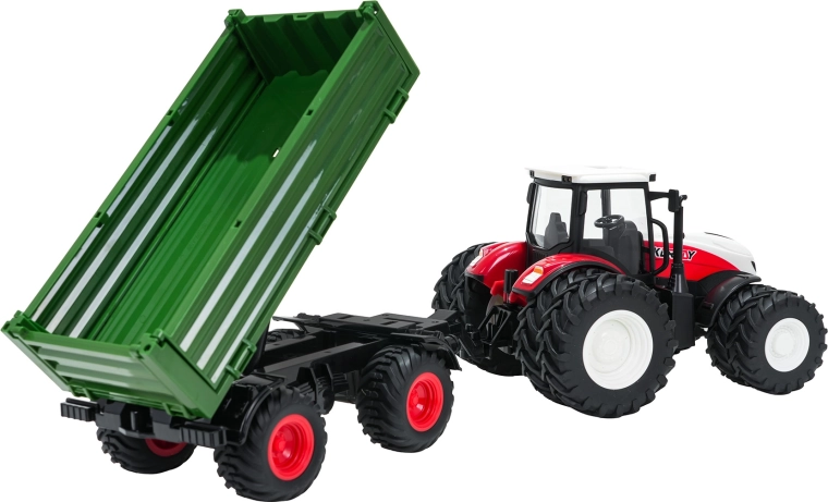 Véritable plaisir de ferme avec remorque basculante