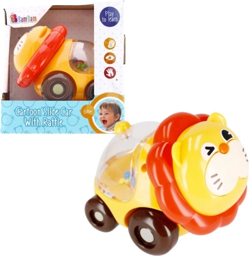 Voiture hochet lion