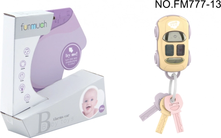 Ensemble de clés souples avec porte-clés lumineux pour les tout-petits