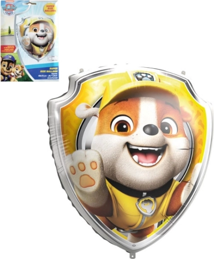 Ballon en aluminium PAW PATROL bouclier Rubble 68 × 75 cm