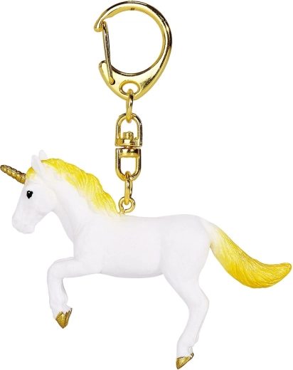 Porte-clés MOJO licorne sautant avec détails dorés