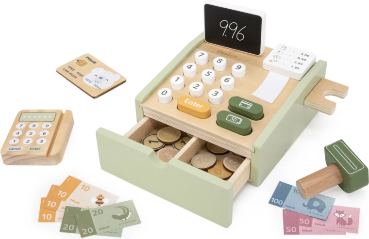 Caisse enregistreuse en bois pour enfants PolarB