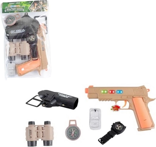 Set militaire avec pistolet pour petits commandants