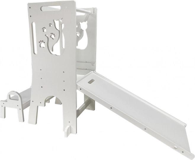 Tour d’apprentissage évolutive avec chat, toboggan et tableau