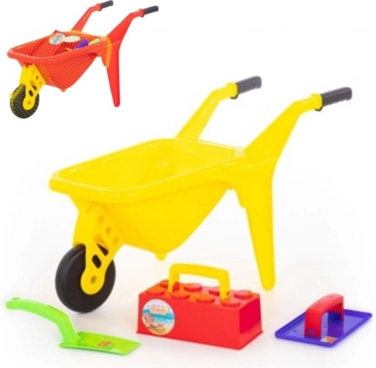 Brouette pour enfants avec kit de construction pour le sable
