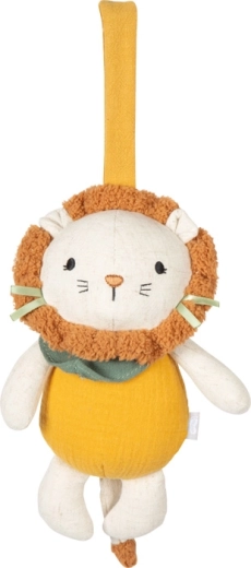small foot petit lion en tissu avec boîte à musique à suspendre