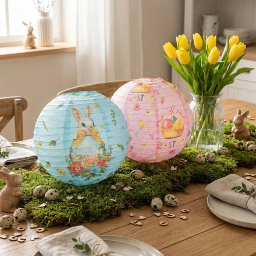 Lampion en papier de Pâques de 30 cm - 1 pièce