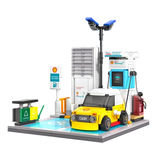 Station réaliste avec câble de recharge fonctionnel