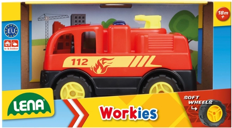 LENA Workies camion de pompiers 12 cm