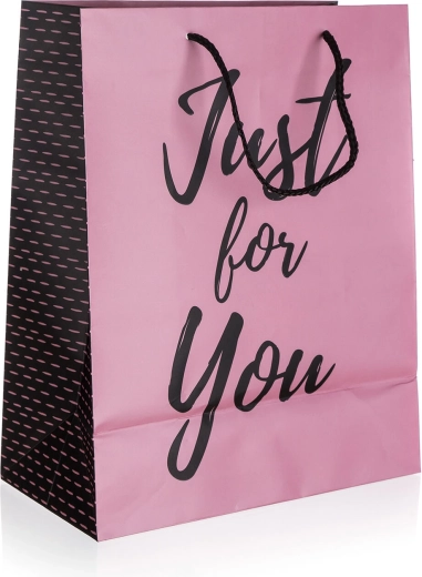 Sac cadeau Just For You Rose L 26 × 32 × 13 cm