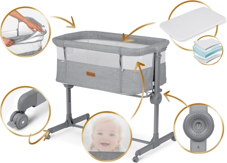 Hauteur réglable et matelas confortable
