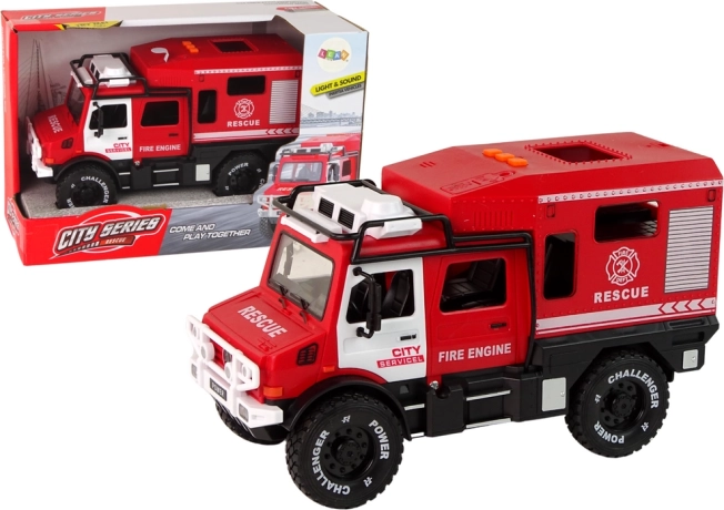 Véhicule Tout-Terrain de Pompiers avec Portes Ouvertes