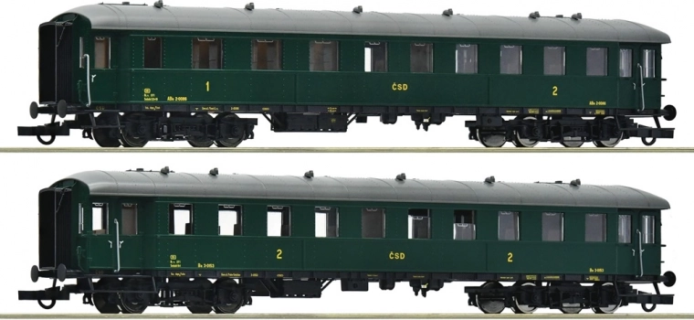 Coffret de 2 voitures rapides ČSD Roco