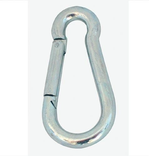 Mousqueton en acier 80 × 8 mm, galvanisé (10 pcs)