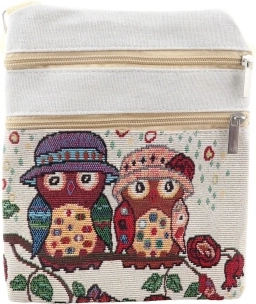 Sac bandoulière avec motif de chouettes - 1 pièce