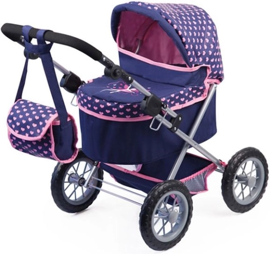 Poussette pour poupées Bayer Trendy grenat et rose