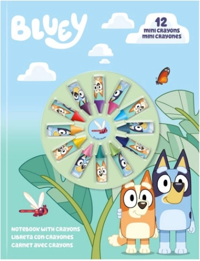 Carnet BLUEY avec 12 mini crayons de couleur