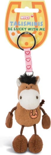 Porte-clés NICI petit cheval brun Talisminis 7 cm