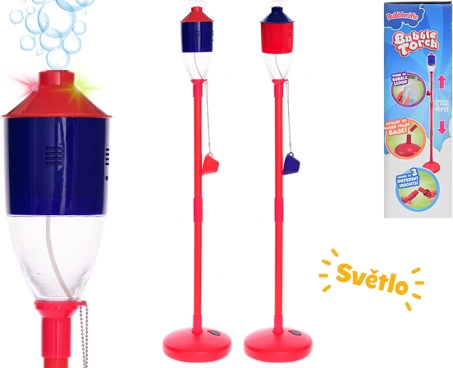 Machine à bulles sur pied en forme de torche 132 cm