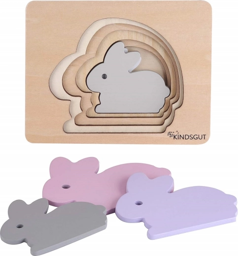 Puzzle d’encastrement en bois KindsGut – lapin