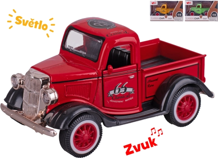 Modèle de voiture en métal Old Timer 11 cm avec lumière et son
