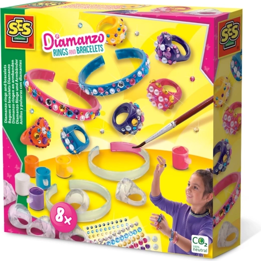 Kit créatif SES Creative Diamanzo bagues et bracelets