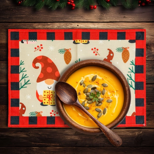 Set de table de Noël avec lutin 46 × 32 cm