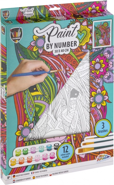 Peinture par numéros – licorne, toile 30 × 40 cm