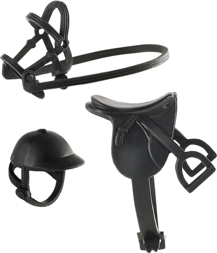Équipement réaliste : selle, bride et casque