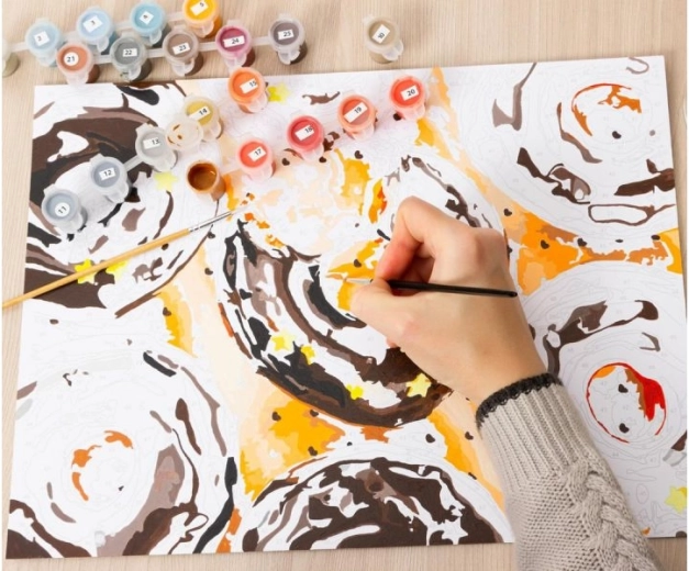 Peinture par numéros simple, étape par étape