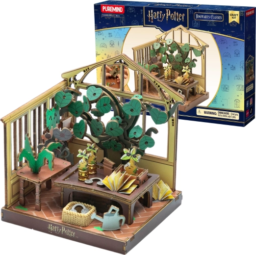 Puremind Harry Potter puzzle 3D en bois à assembler – serre, cours d’herbologie