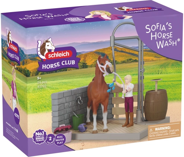 Box de lavage pour chevaux Sofie SCHLEICH Horse Club avec douche fonctionnelle