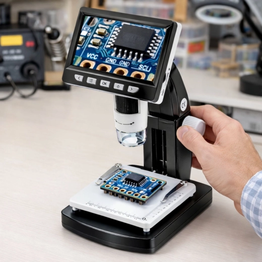 Grossissement jusqu’à 1000× et mise au point manuelle précise