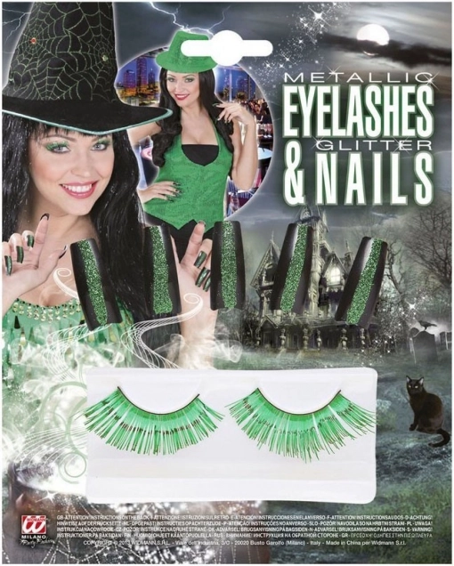 Ensemble d'ongles et de cils de sorcière