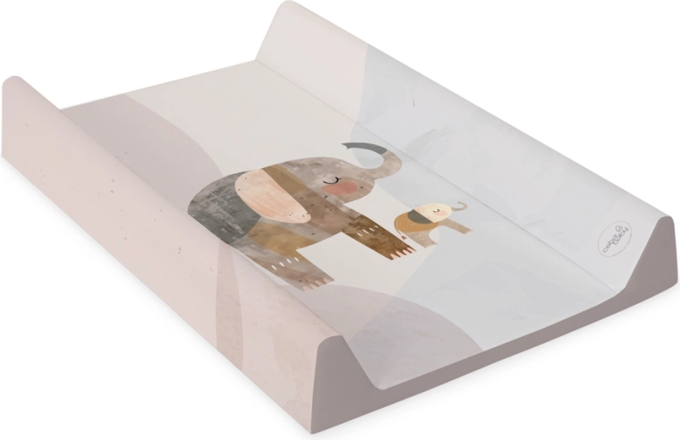 Matelas à langer souple Ceba baby avec bords surélevés Basic Elephant Family 50 × 70 cm