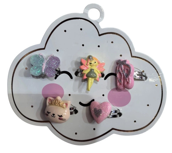 PINK lot de bagues fée et petits animaux, 5 pcs