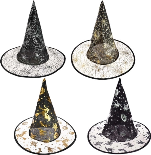 Chapeau de sorcière à large bord transparent - 1 pièce