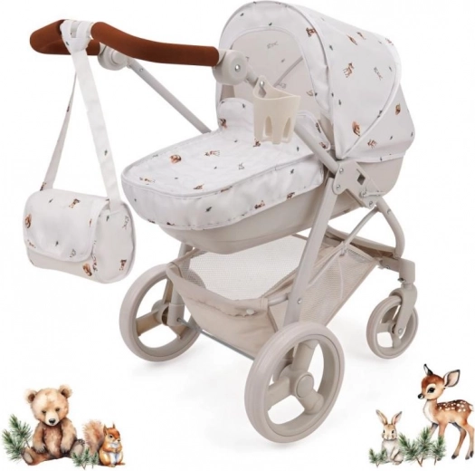 Poussette pour poupées 2-en-1 Bella avec sac Woodland