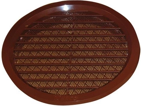 Grille d’aération avec moustiquaire, diamètre 125 mm, brun