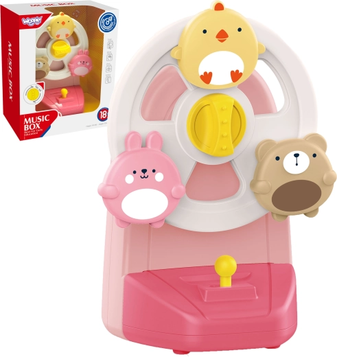 Mobile musical avec petits animaux – boîte à musique avec ventouse WOOPIE