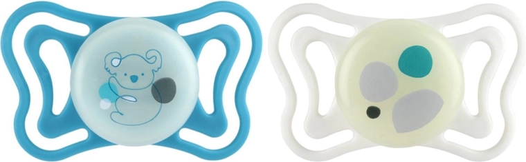 Tétines Chicco PhysioForma Light en silicone orthodontiques, neutres 16–36 mois, 2 pièces