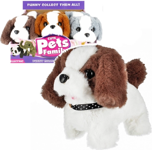 Chien en peluche avec lumière et son
