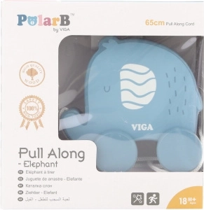 Tracteur éléphant en bois