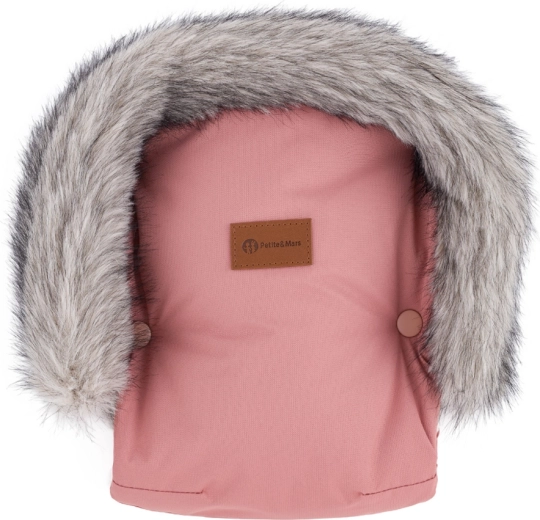 Petite&Mars manchon pour poussette Furry old rose