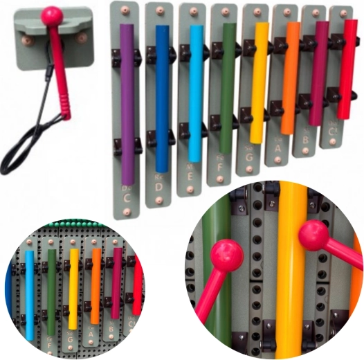 Tubes sonores Masterkidz avec baguettes pour panneaux STEM