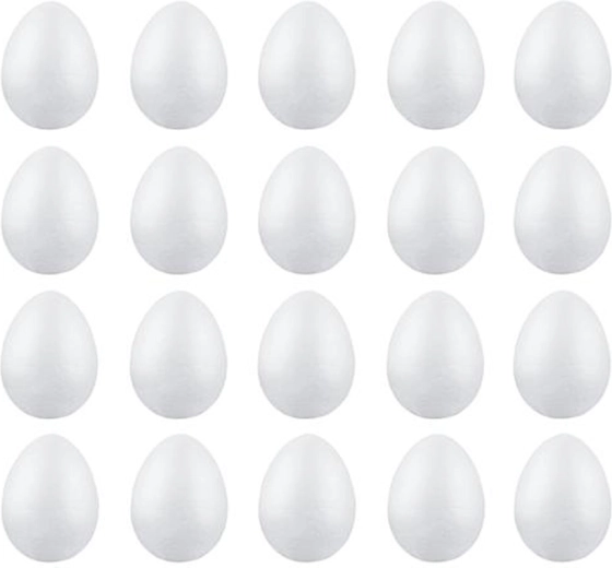 Œufs de Pâques en polystyrène 2,5 cm (20 pcs)