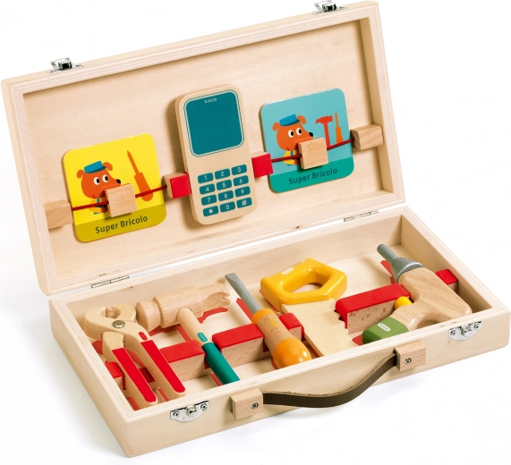 DJECO Mallette avec outils en bois