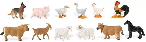 La vie à la ferme – sac de miniatures (48 pcs)