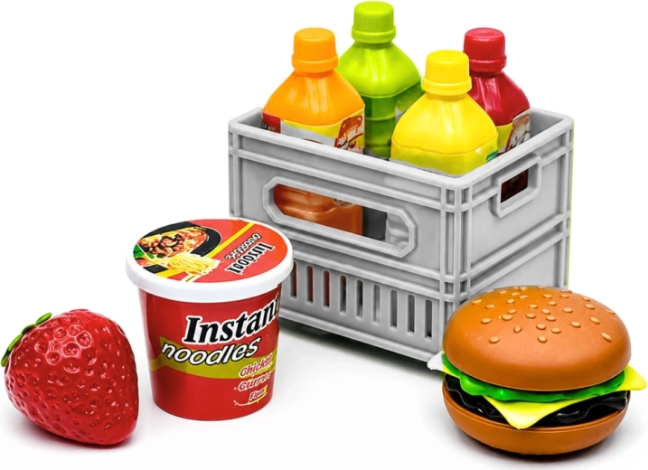 6 cagettes et aliments pour jouer à la livraison